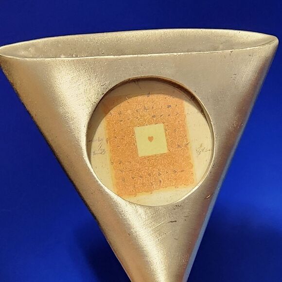 🔸️NWT Mi Amore  Pewter Martini Glass Shape Photo Frame Set of 2 - Picture 5 of 10